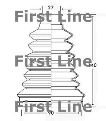 FIRST LINE fcb2228 -  Пыльник, приводной вал